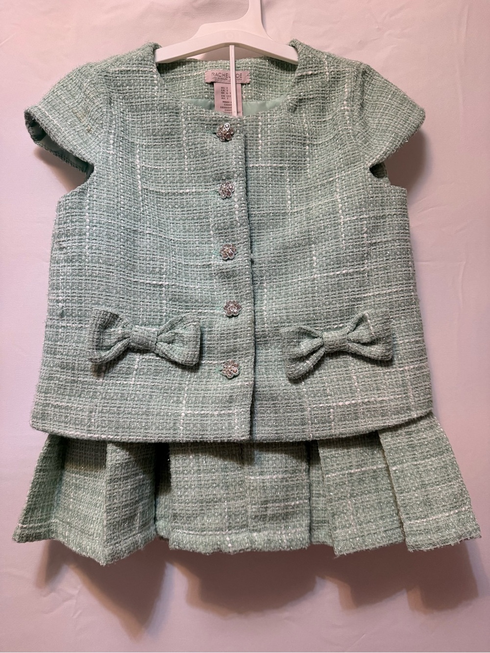Rachel Zoe Mint Green Tweed Jacket